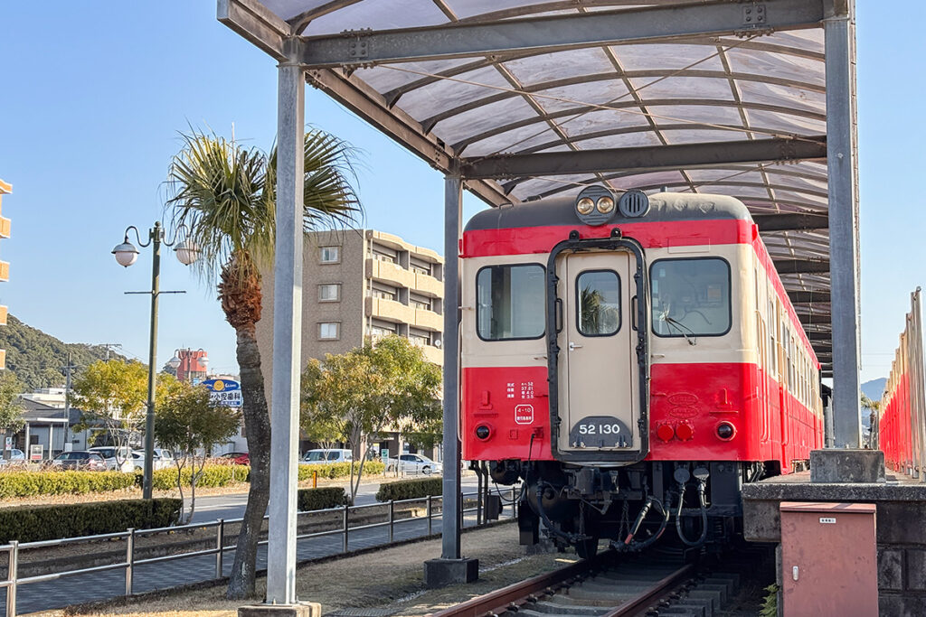 鉄道記念公園に置かれているキハ52形