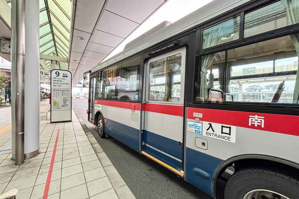 鹿児島空港9番乗り場に水俣行き直通便がやってきた