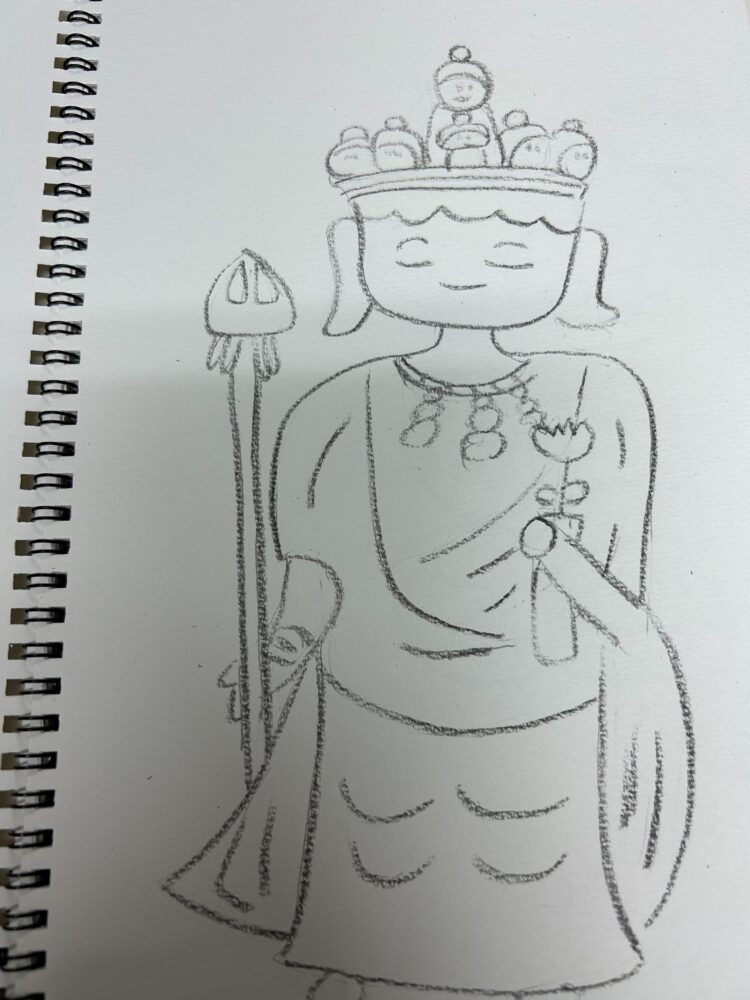 十一面観音立像（町田奈子画伯）