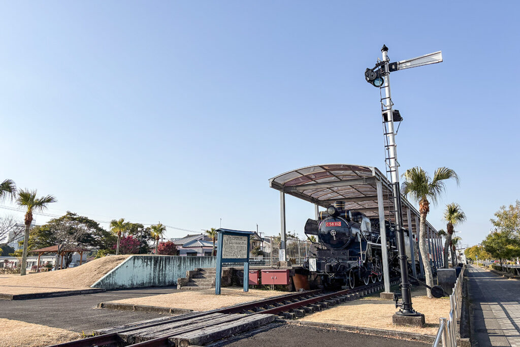 鹿児島県の志布志市内にも保存蒸機が