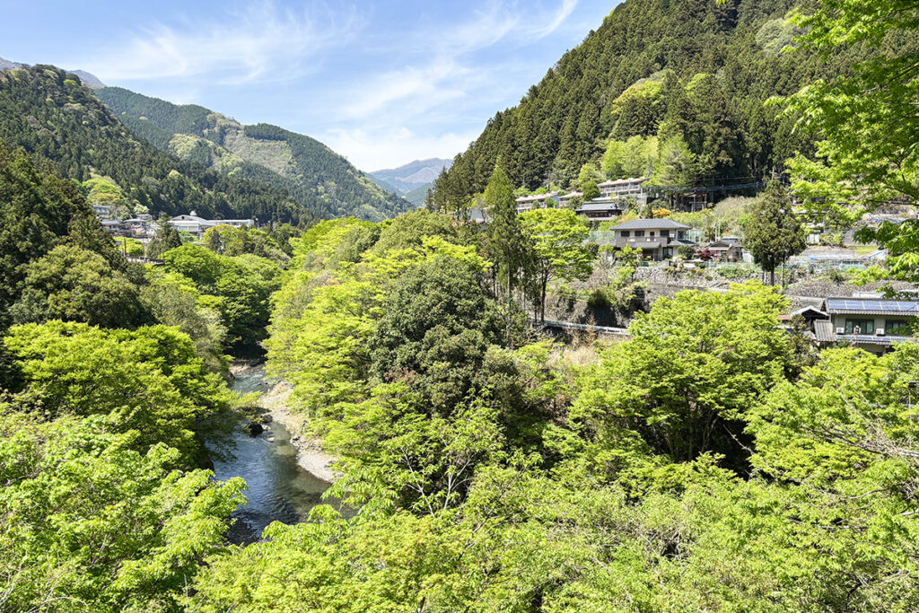 The奥多摩な風景が広がる