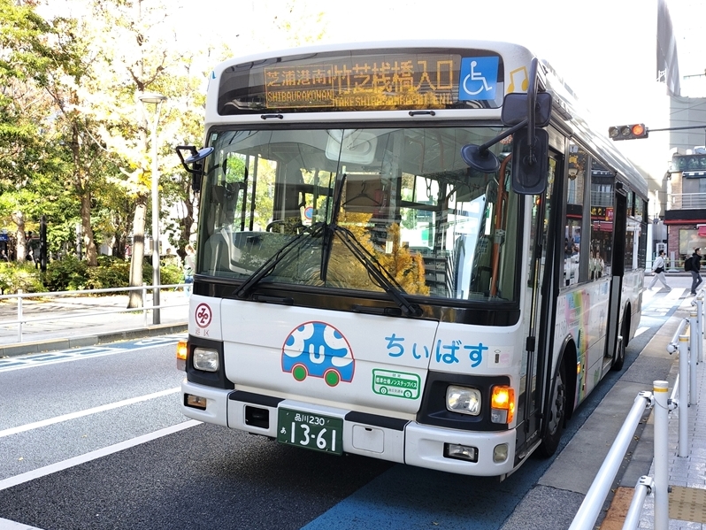 竹芝桟橋入口バス停到着後に始発バス停になるので少し時間がある