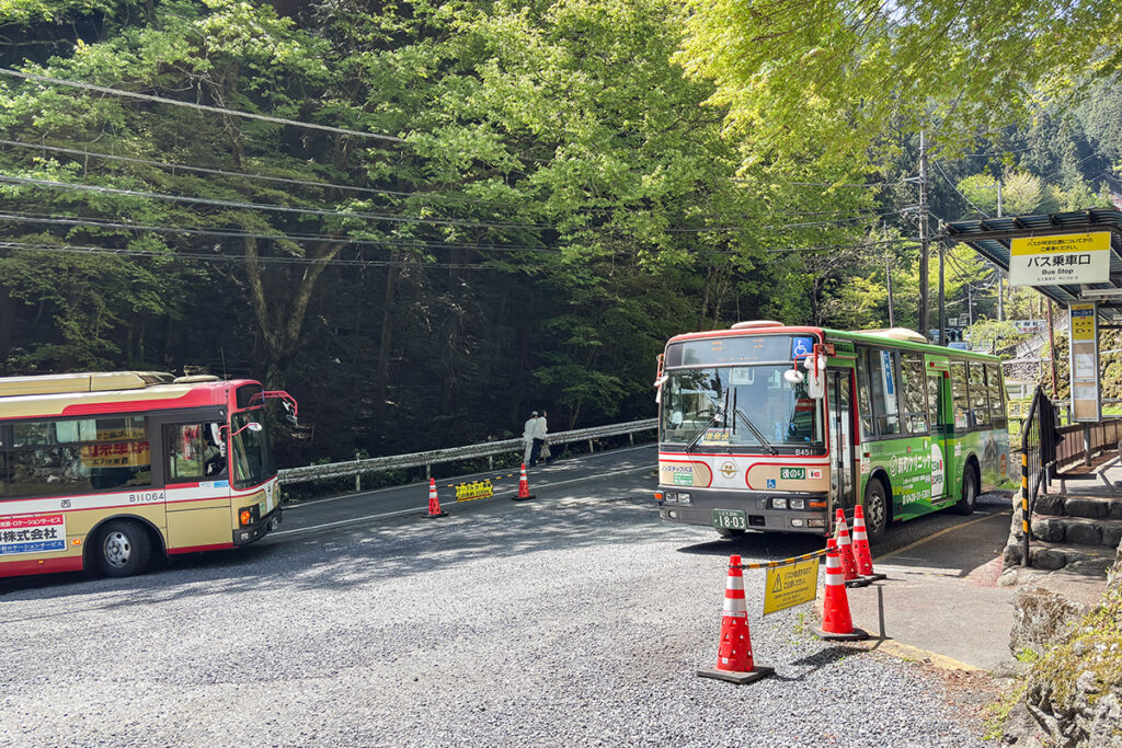御岳駅→ケーブル下行きの増発便がやってきた