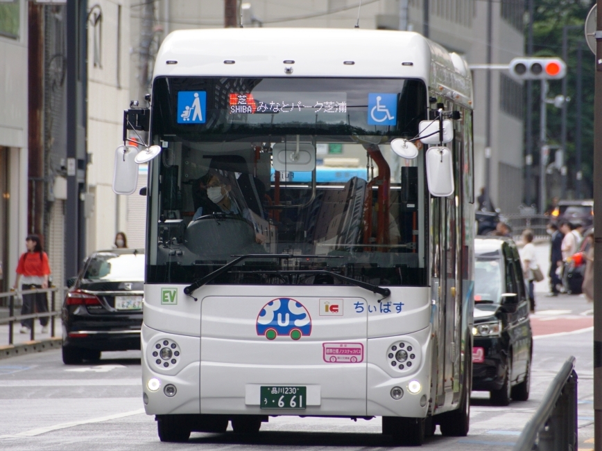 港区に車庫があるのでちぃばすのナンバーは「品川」だ