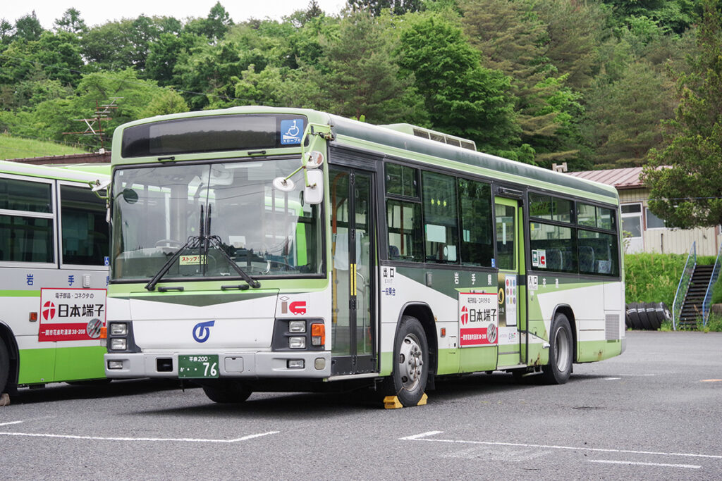 岩手県交通の初代・初期型エルガ（2025年撮影）