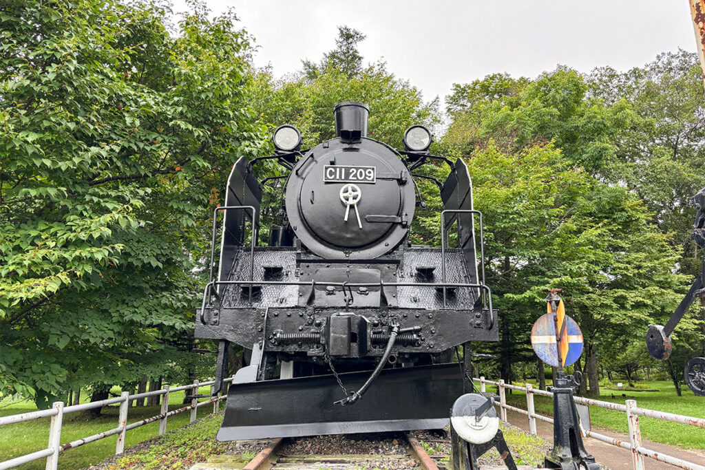2灯ヘッドライトと大判のスノープラウが北の蒸機を物語る