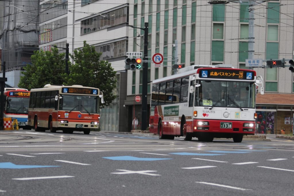 西日本では西工製のバスが多い