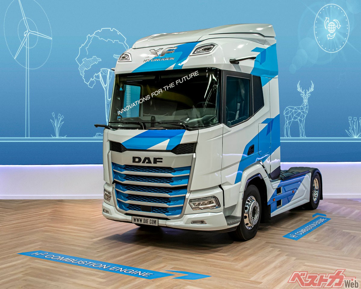 こちらは2022トラック・イノベーション・アワードを獲得したダフXFハイドロジェン