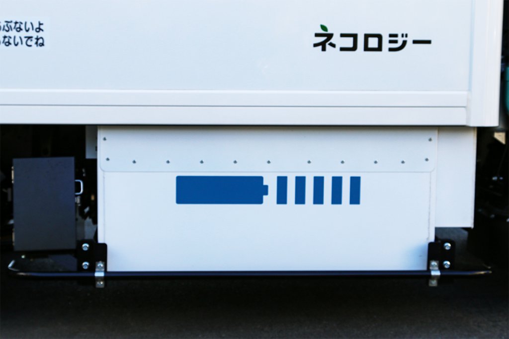 ヤマト運輸で使用された従来の小型BEVトラックのバッテリー例