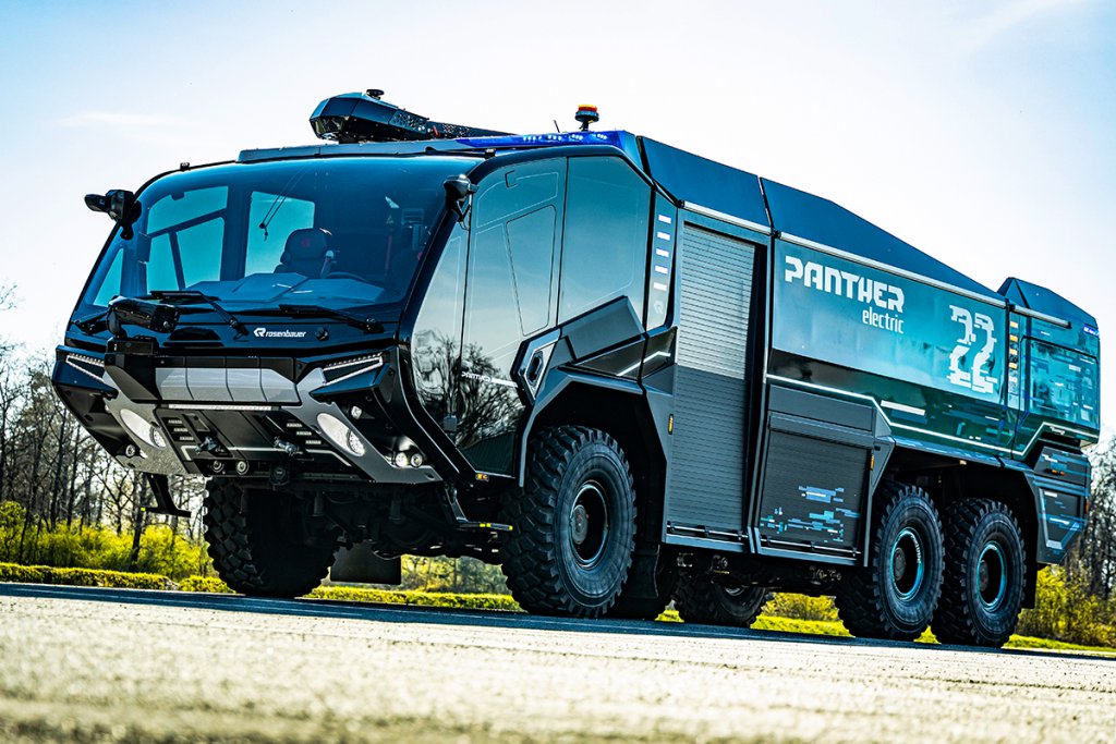 今年6月に開発が発表されたローゼンバウアーのパンサー・エレクトリック空港用消防車