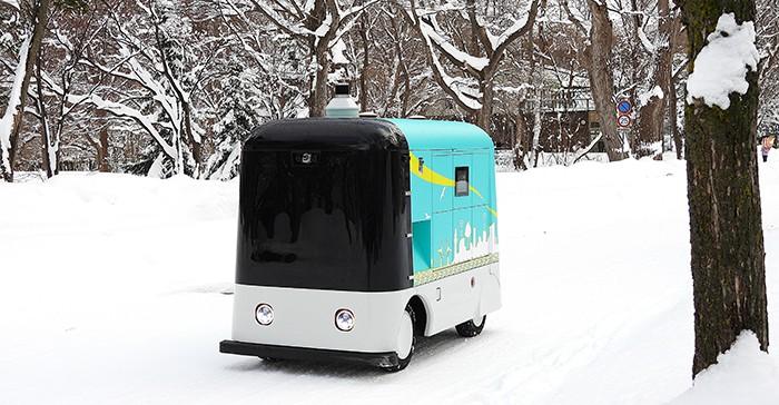 雪の上でも走れます！　京セラと北海道大学が自動配送ロボットの雪上走行試験に成功!!