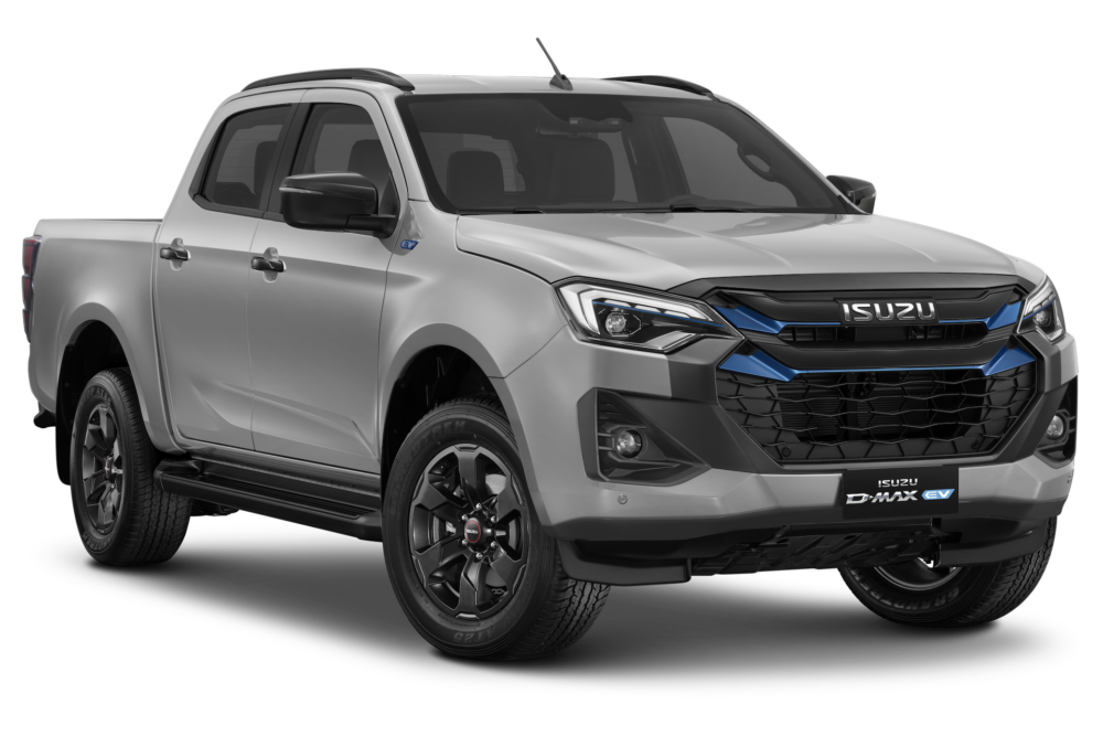 D-MAX EV。ディーゼルモデルから外観の変更点は思ったより少ないようだ