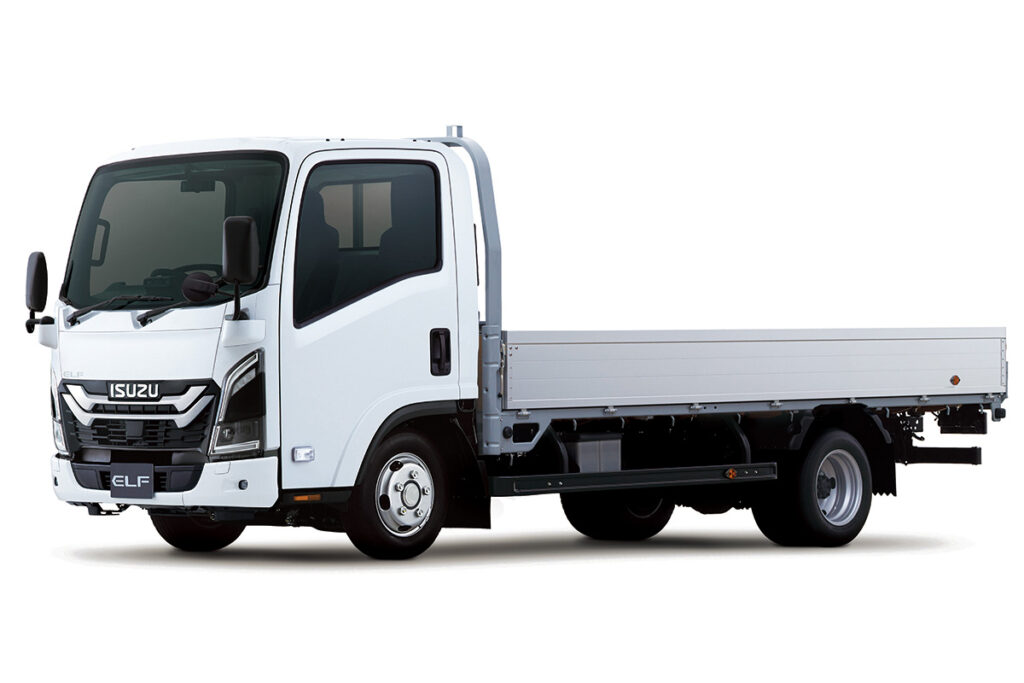 いすゞエルフ 2トン積ハイキャブロングボディフルフラットロー