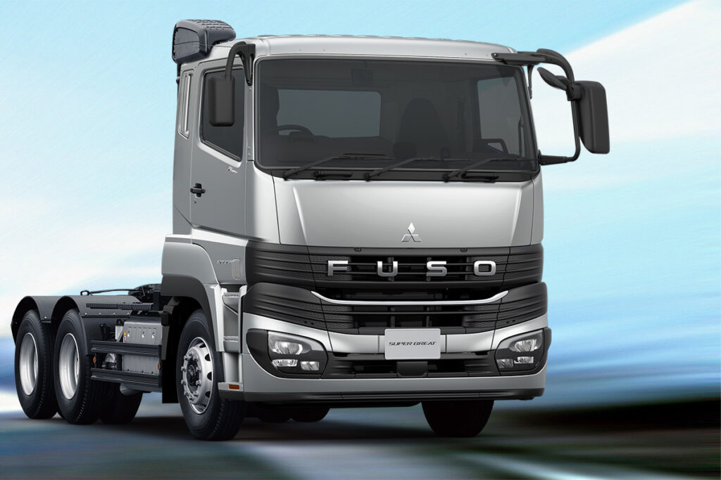 連結総重量86トンも許容!! 三菱ふそうスーパーグレートの重量物輸送用セミトラクタに第5輪荷重20トン車設定！