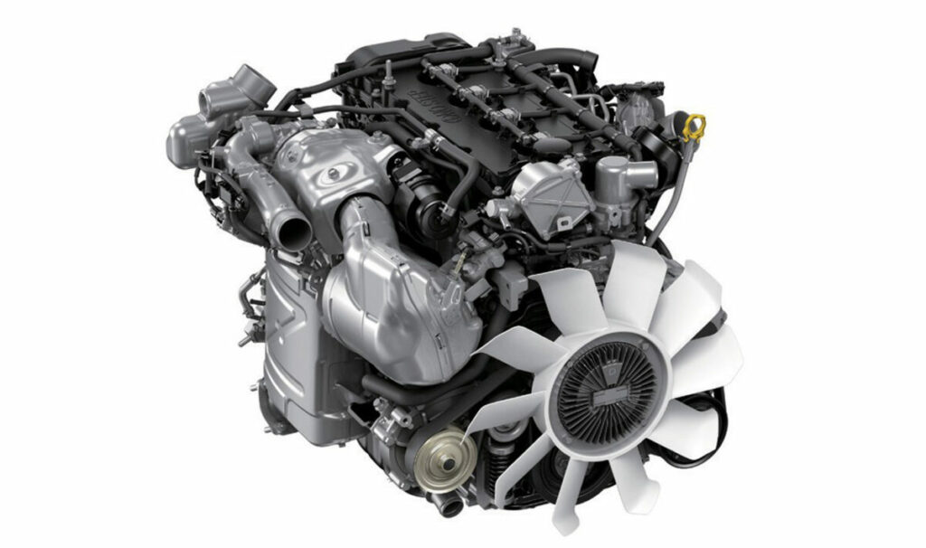 新たにアンダー200PSの低馬力レンジを担う4JZ1-TCH・3.0リッター175PSエンジン。従来の4HK1-TCCエンジンの後継となる