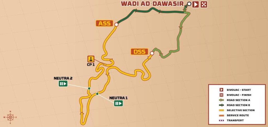 第8ステージはワジ・アド・ダワシルを基点とするループコースが設定された