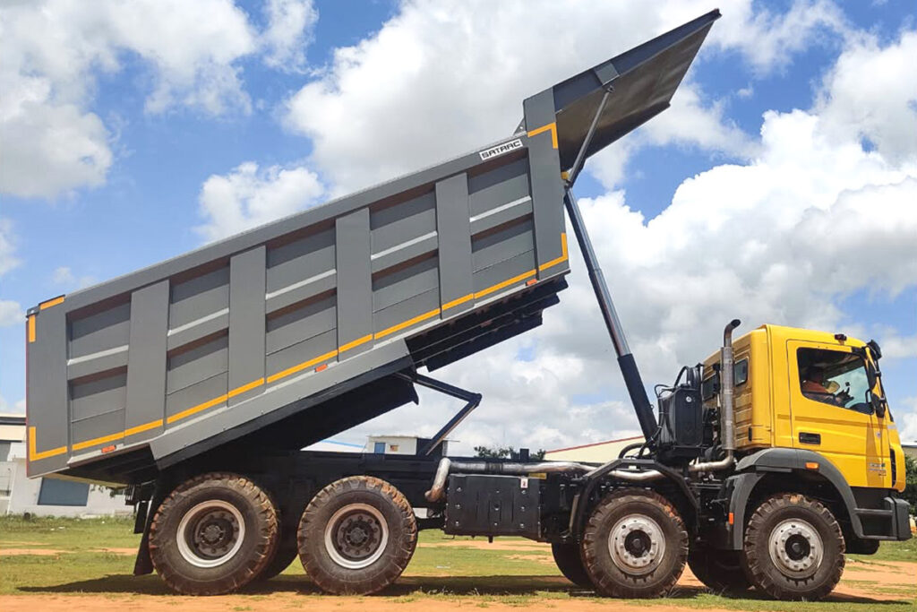 SATRAC社が生産する鉱山用ダンプボディの架装例（写真：SATRAC）