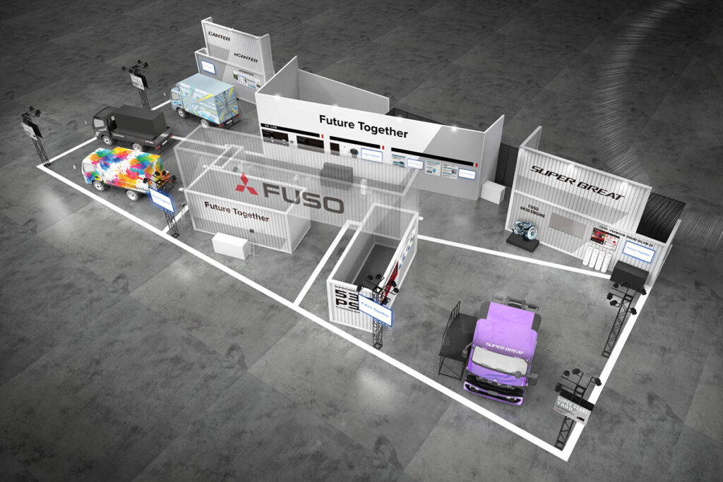 三菱ふそうブースの俯瞰イメージ