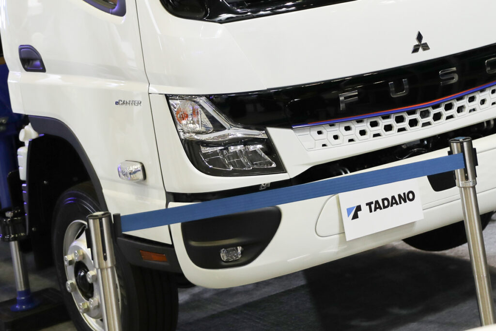 eキャンターベースの「フル電動クレーン車」からリチウムバッテリ搭載「静音型高所作業車」まで！　タダノが年内発売予定の特装車を公開！